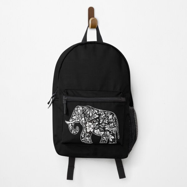 Item preview, Elephant floral zentangle designed and sold by HelenJoyCreates.