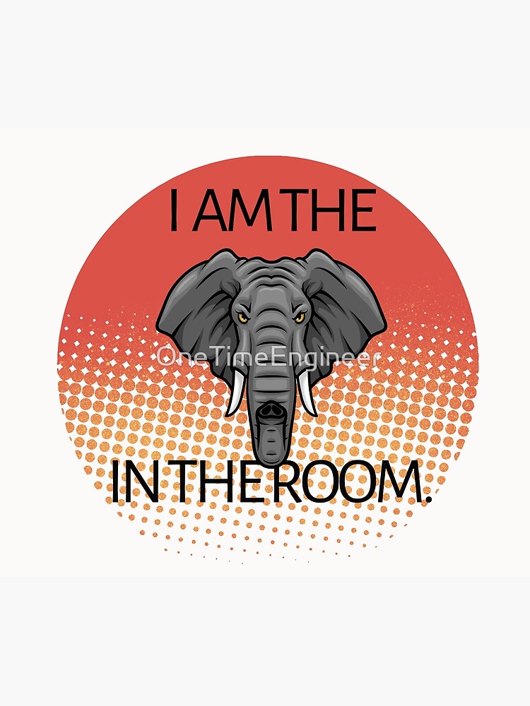 "Im the elephant in the room quote elephant" Throw Blanket for Sale by
