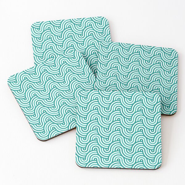Item preview, Horizontal Waves Pattern – Teal designed and sold by RoguePatterns.