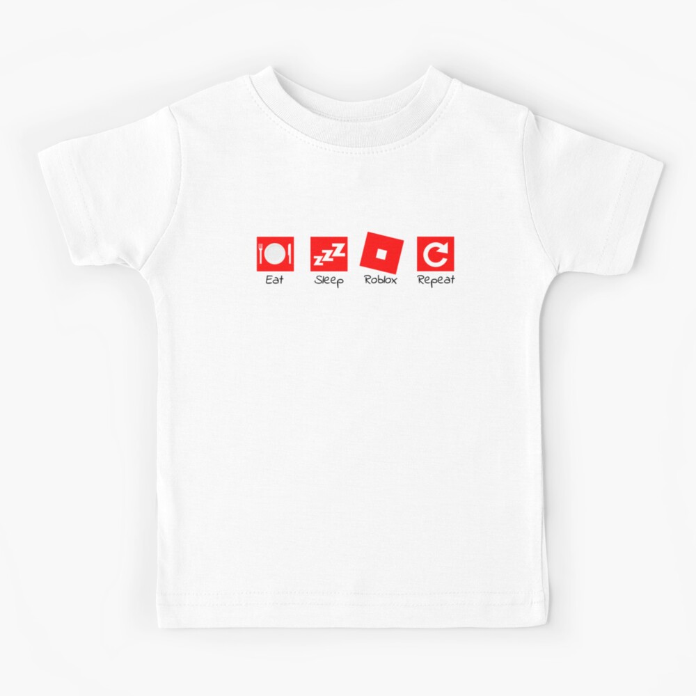 Eat Sleep Roblox Repeat Kids T Shirt By Infdesigner Redbubble - roblox red mask by t shirt designs redbubble