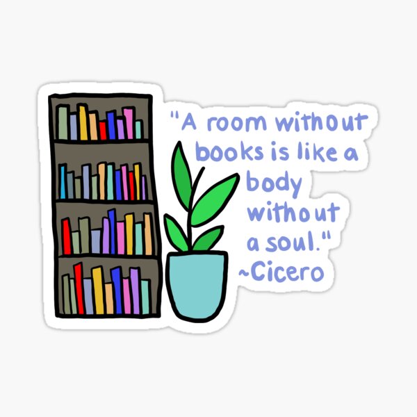 Room With Books (Quote) Sticker