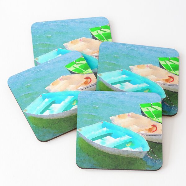 Item preview, Botes de remos de acuarela - Maine - Arte costero designed and sold by littrellart.