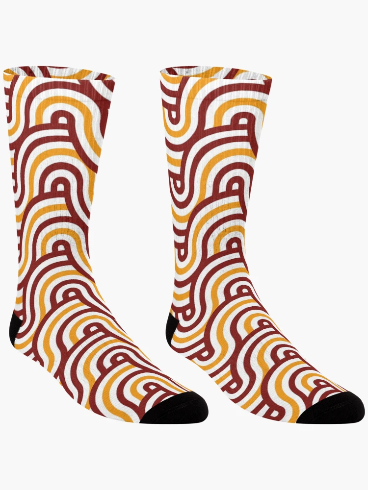 Thumbnail 3 of 5, Socks, Horizontal Waves Pattern – Rogue Patterns designed and sold by RoguePatterns.
