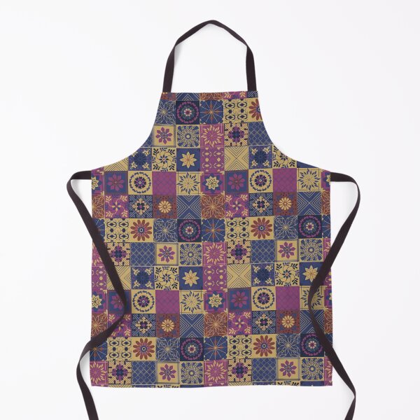 Item preview, Faux red blue and vintage yellow patchwork quilt pattern designed and sold by Department61.