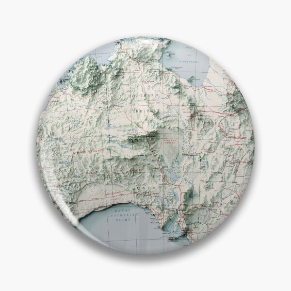 Item preview, 1959 Australia Relief Map 3D digitally-rendered designed and sold by ThinkAboutMaps.
