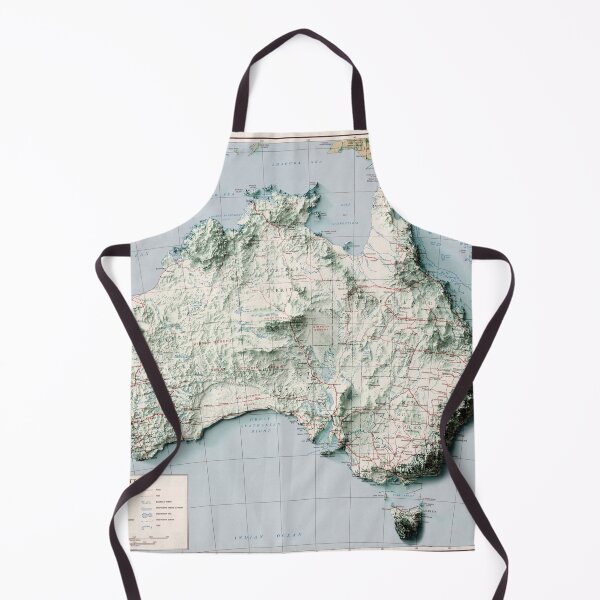 Item preview, 1959 Australia Relief Map 3D digitally-rendered designed and sold by ThinkAboutMaps.
