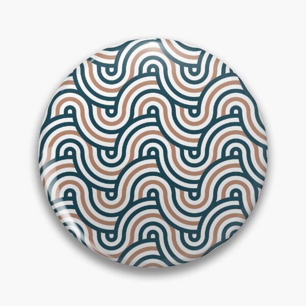 Item preview, Horizontal Waves Pattern – Retro 70s designed and sold by RoguePatterns.