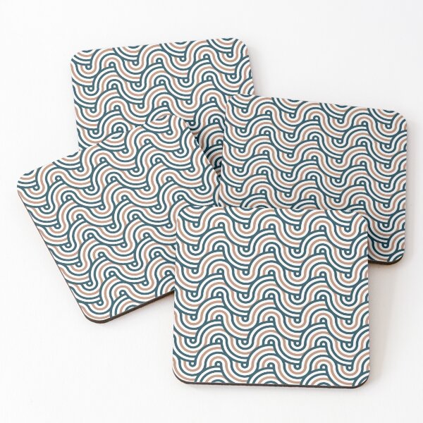 Item preview, Horizontal Waves Pattern – Retro 70s designed and sold by RoguePatterns.