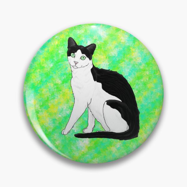 Item preview, Gato blanco y negro designed and sold by TinkerandBone.