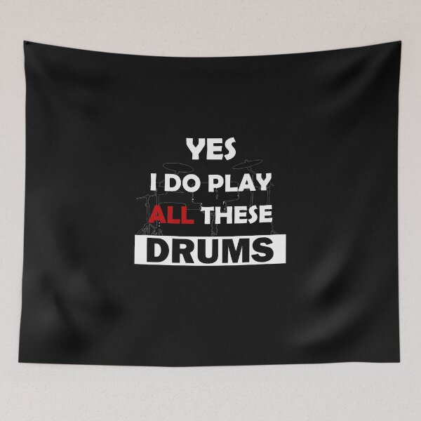 Item preview, Yes I Play All These Drums designed and sold by ShirtheadDesign.