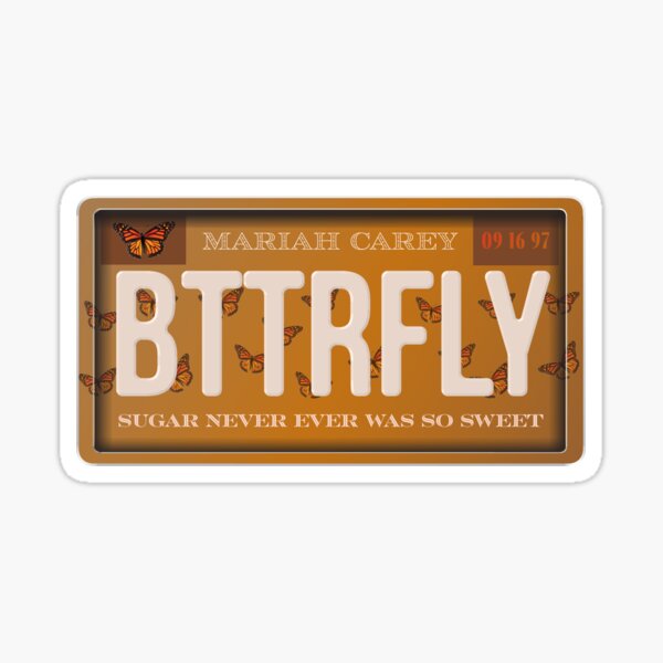 Butterfly Mariah Carey License Sticker