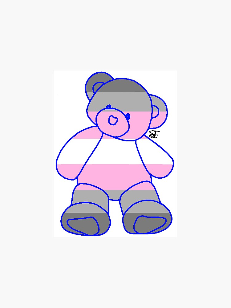 Demigirl Pride Flag Bear Sticker Sticker By This Is Weiiird Redbubble 9015