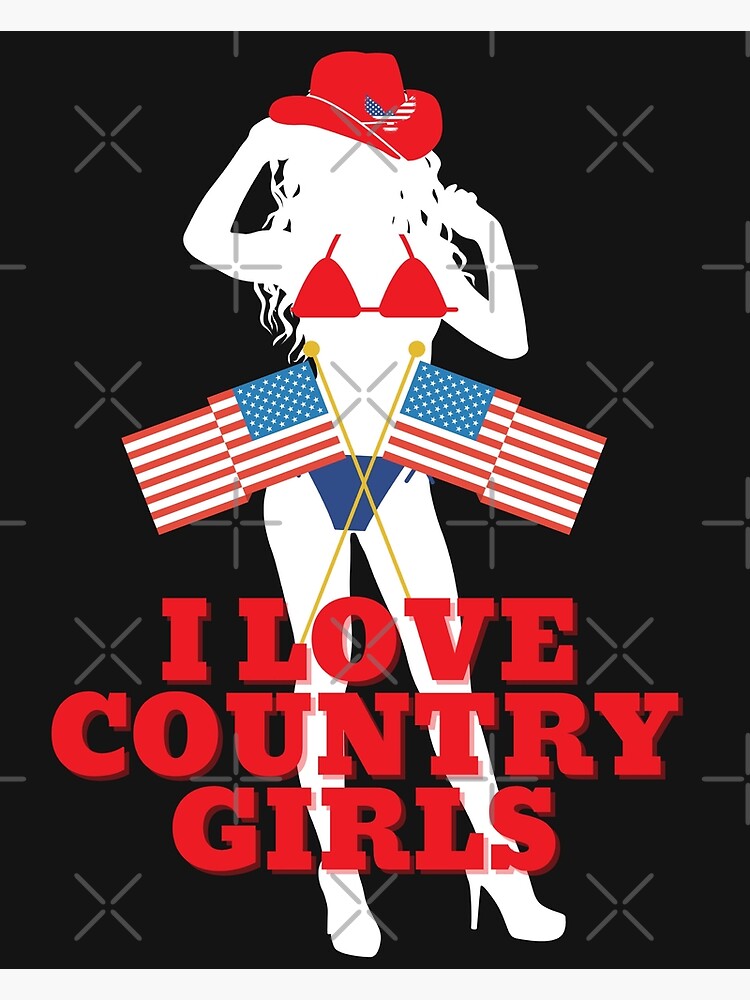 patriotic country girl  Poster for Sale by Mary Riley  | Redbubble
