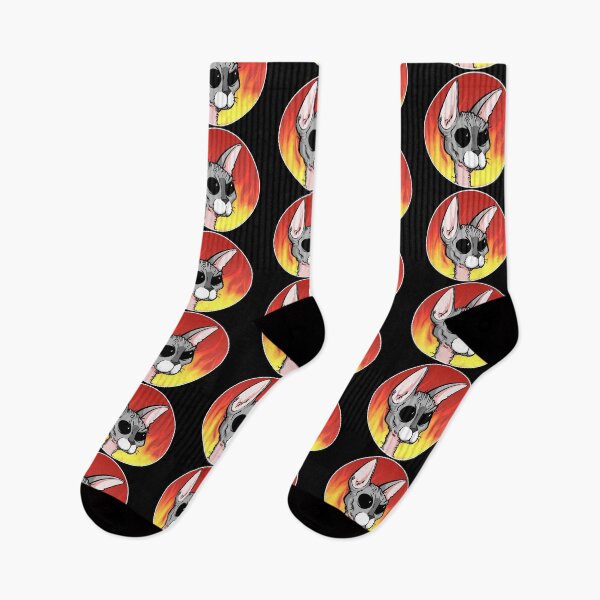 Item preview, Flaming Sphynx - Hairless Cat designed and sold by SMilllar.