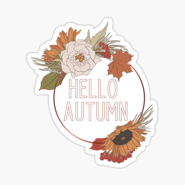 Hello Autumn Sticker