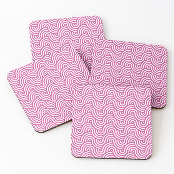 Item preview, Horizontal Waves Pattern – Fuchsia designed and sold by RoguePatterns.