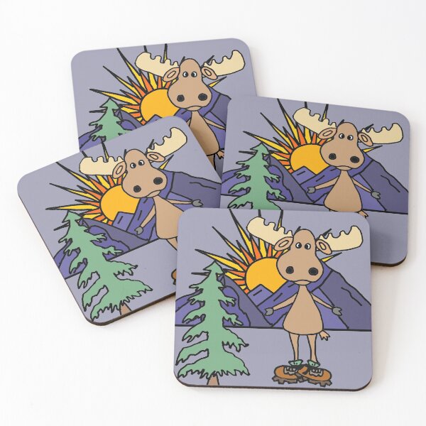Item preview, Funny Moose Wearing Hiking Boots Nature designed and sold by Nature's Fancy.