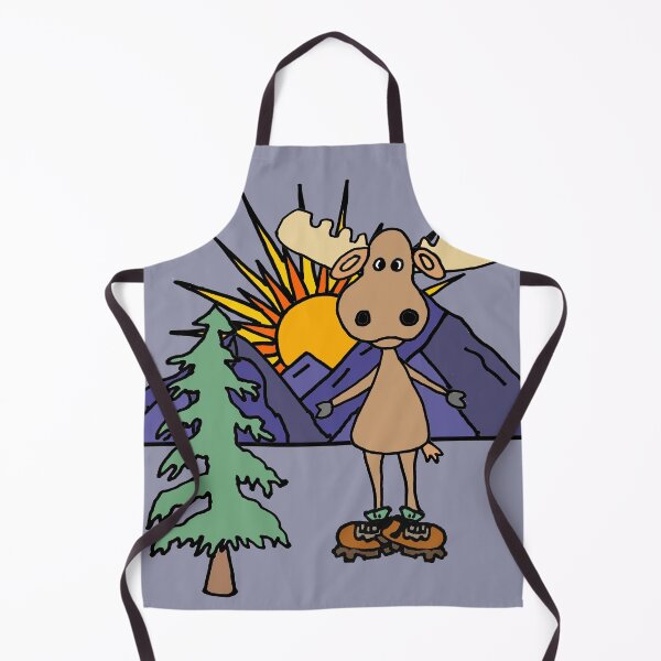 Item preview, Funny Moose Wearing Hiking Boots Nature designed and sold by Nature's Fancy.