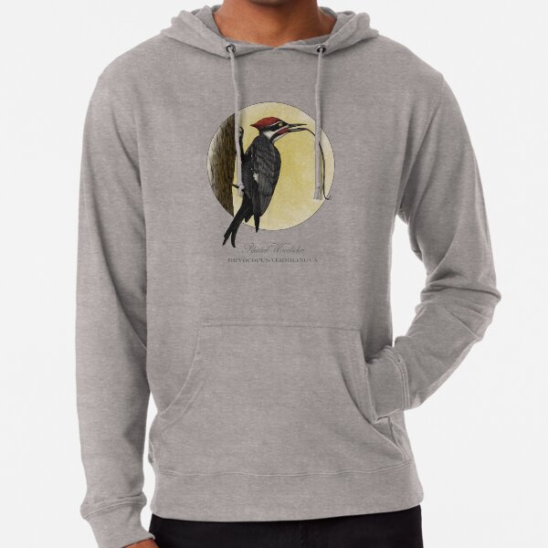 Pileated Woodlicker - Dryocopus Vermilingua Lightweight Hoodie