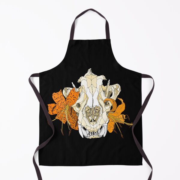 Item preview, Tiger Skull With Tigerlilys designed and sold by TinkerandBone.