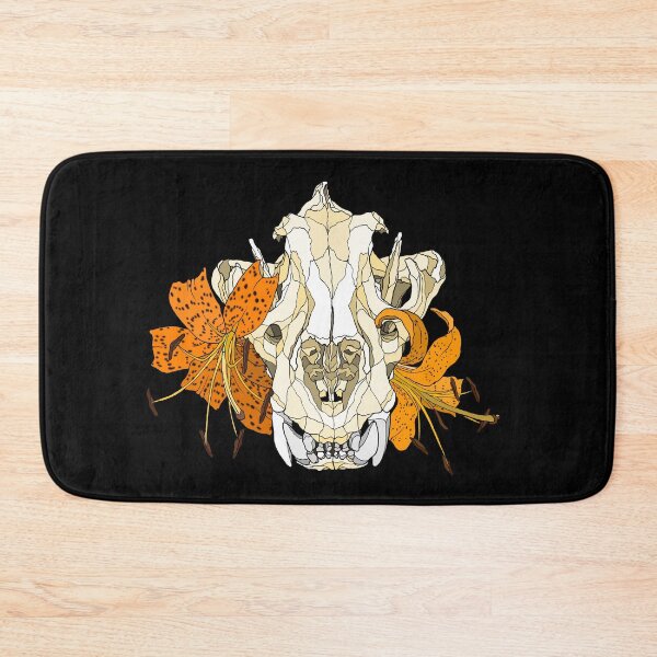 Item preview, Tiger Skull With Tigerlilys designed and sold by TinkerandBone.
