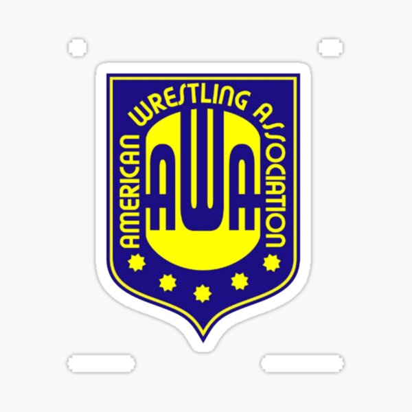 Item preview, A.W.A. blue & yellow logo designed and sold by The Irish Whip.