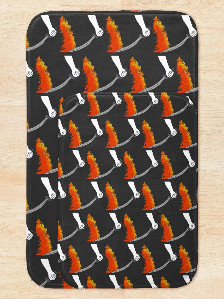 Thumbnail 5 of 6, Bath Mat, Fire Sword designed and sold by Kai Alexander.