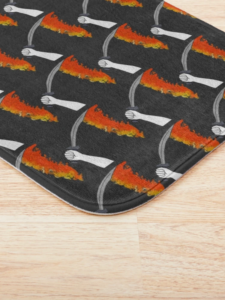 Thumbnail 3 of 6, Bath Mat, Fire Sword designed and sold by Kai Alexander.