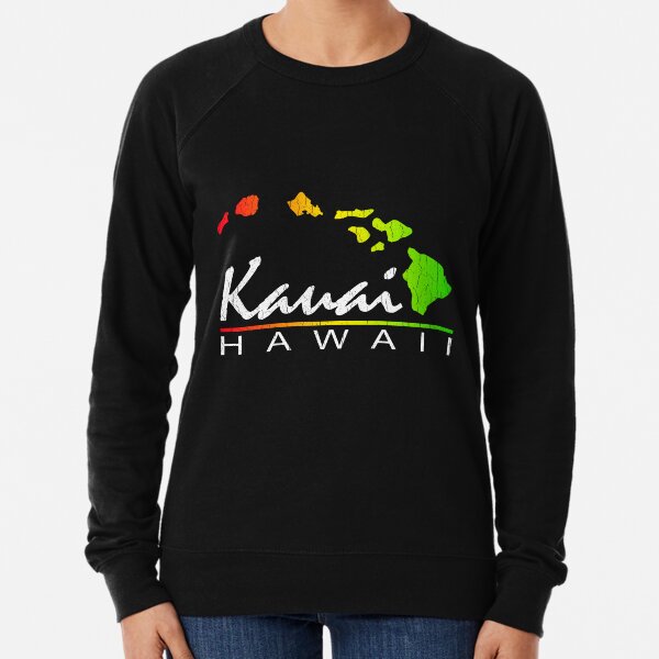 Kauai Hawaiian Islands (vintage distressed design) Lightweight Sweatshirt
