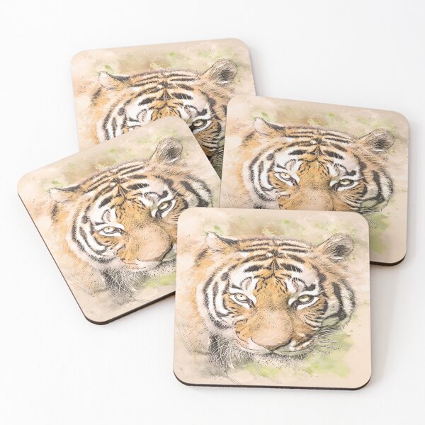 Item preview, Watercolor Tiger Animal Head designed and sold by bestoffers.