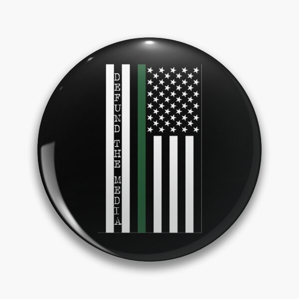 Item preview, DEFUND THE MEDIA | AMERICAN FLAG | GREEN LINE designed and sold by chris-ellis-art.