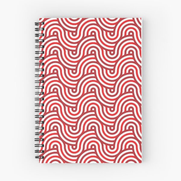 Item preview, Horizontal Waves Pattern – Red designed and sold by RoguePatterns.