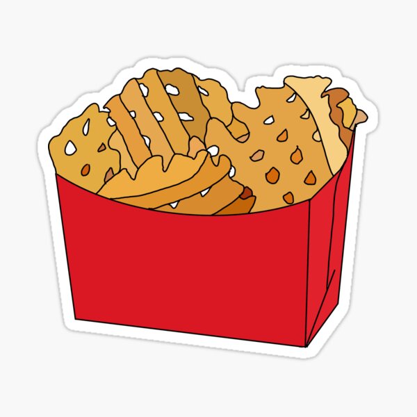 "Waffle fries!" Sticker for Sale by Tyler Ward Redbubble