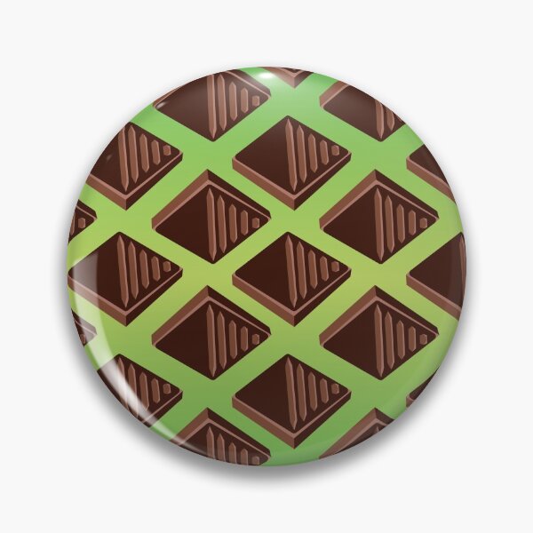 Item preview, Dark Chocolate Square Green Pattern designed and sold by --SorahMalka--.