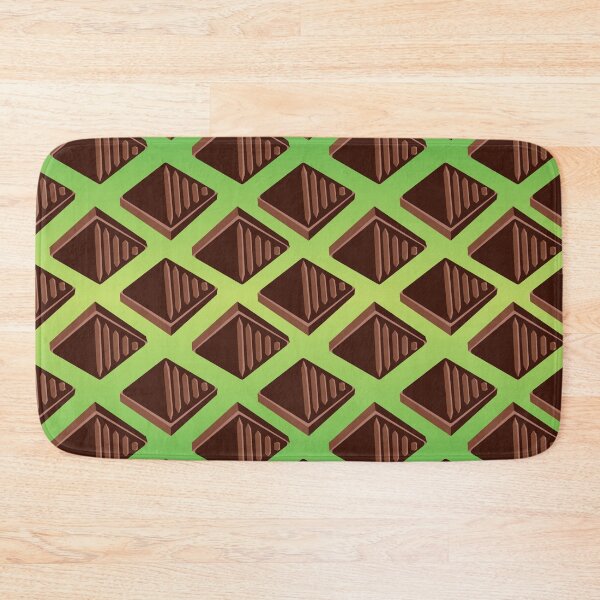 Item preview, Dark Chocolate Square Green Pattern designed and sold by --SorahMalka--.