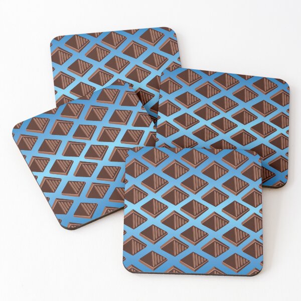 Item preview, Dark Chocolate Square Blue Pattern designed and sold by --SorahMalka--.