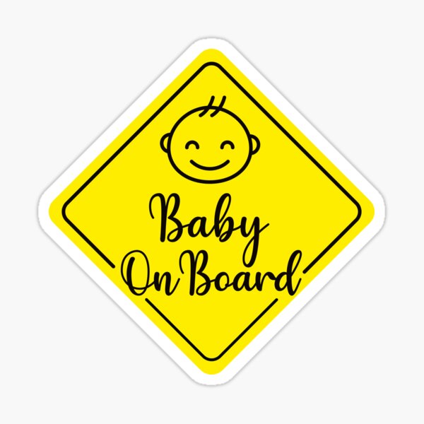 BABY ON BOARD  Sticker for Sale by marcYoCreations