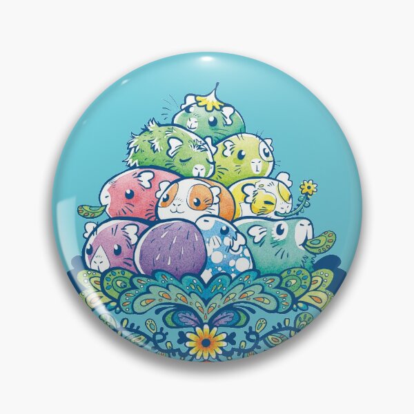 Item preview, Blooming Piggy Pile in Blue designed and sold by Paigekotalik.