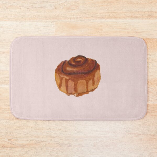 Item preview, Cinnamon roll watercolour illustration (Pink background) designed and sold by tifft.