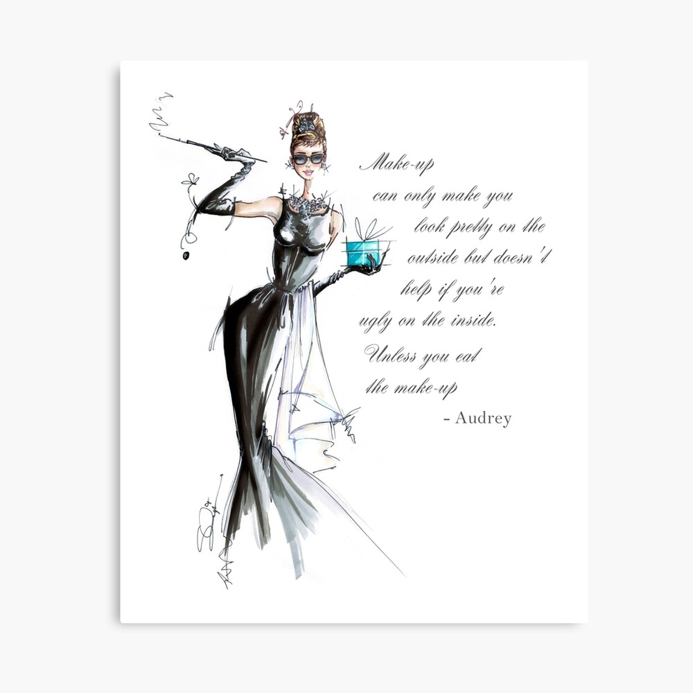 Audrey fashion illustration - Breakfast at Tiffany's Poster