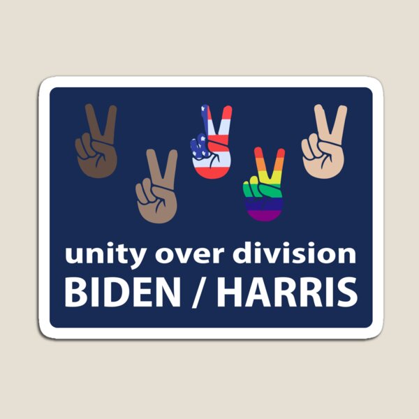 Unity over division Biden / Harris, Political Campaign , Joe Biden Kamala Harris 2020 Magnet