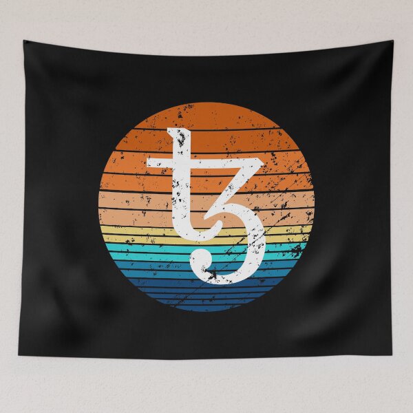 Item preview, Tezos Cryptocurrency DeFi XTZ Crypto Vintage Sunset designed and sold by BtcSweatshirts.