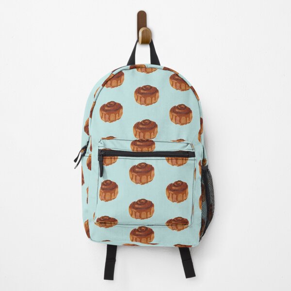 Item preview, Cinnamon roll watercolour illustration (blue colour background) designed and sold by tifft.