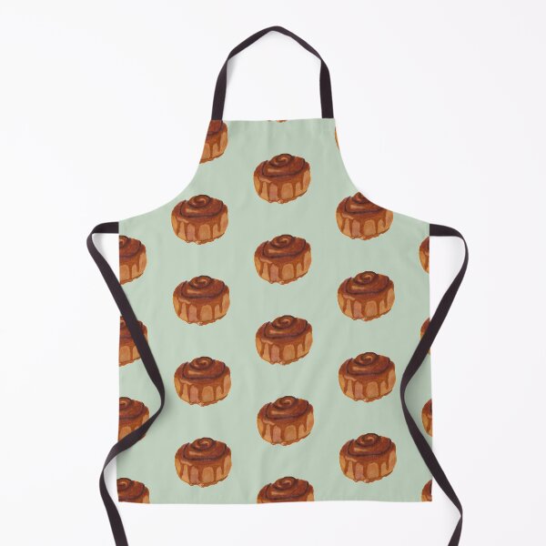 Item preview, Cinnamon roll watercolour illustration (green colour background) designed and sold by tifft.