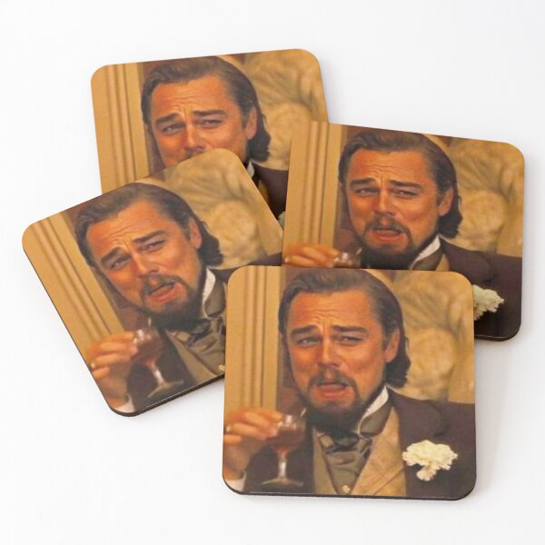 Leonardo DiCaprio Django Laughing 2020 new-style Coasters (Set of 4)