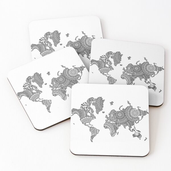Item preview, World Map Mandala designed and sold by laylamc13.
