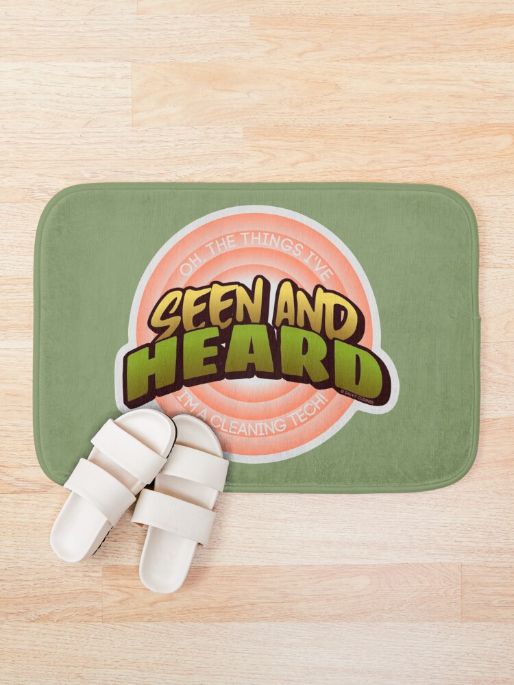 Alternate view of Seen and Heard Vintage, Retro Housekeeping Humor Bath Mat