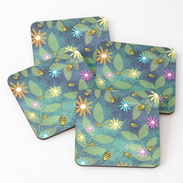 Item preview, Bees and flowers designed and sold by tjf-artworks.