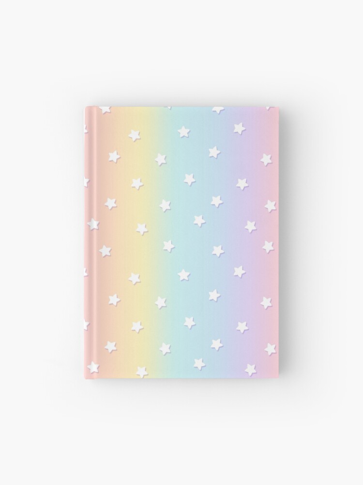 Stars Pastel Rainbow Aesthetic Kawaii Cute Pattern Hardcover