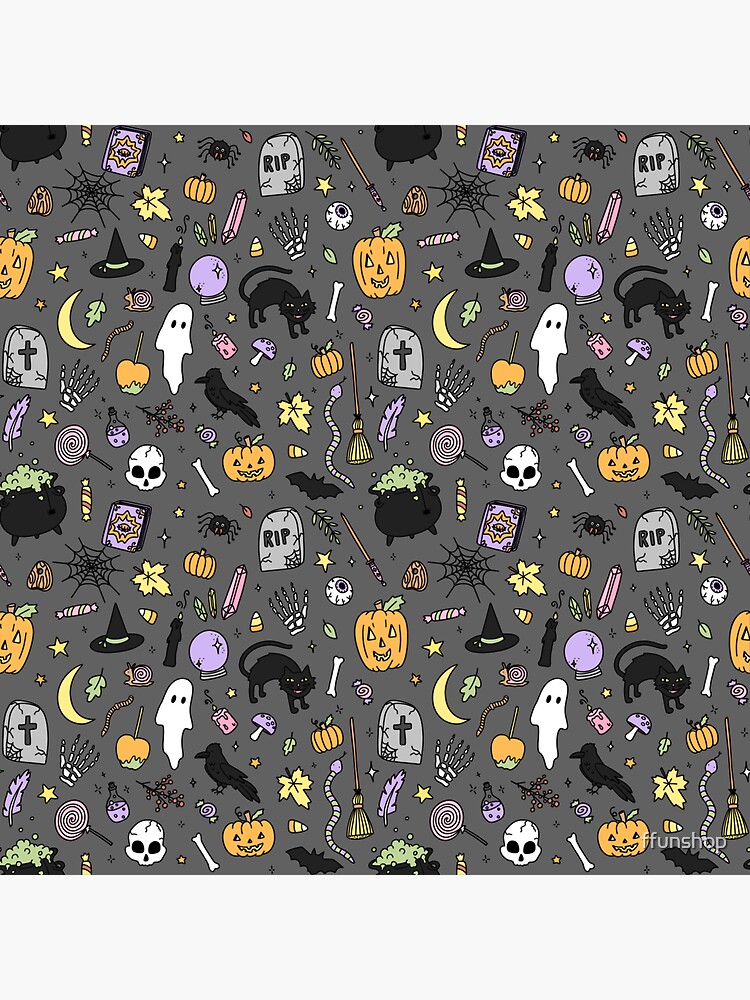 Thumbnail 3 of 3, Sticker, Halloween Spoopy Time designed and sold by ffunshop.